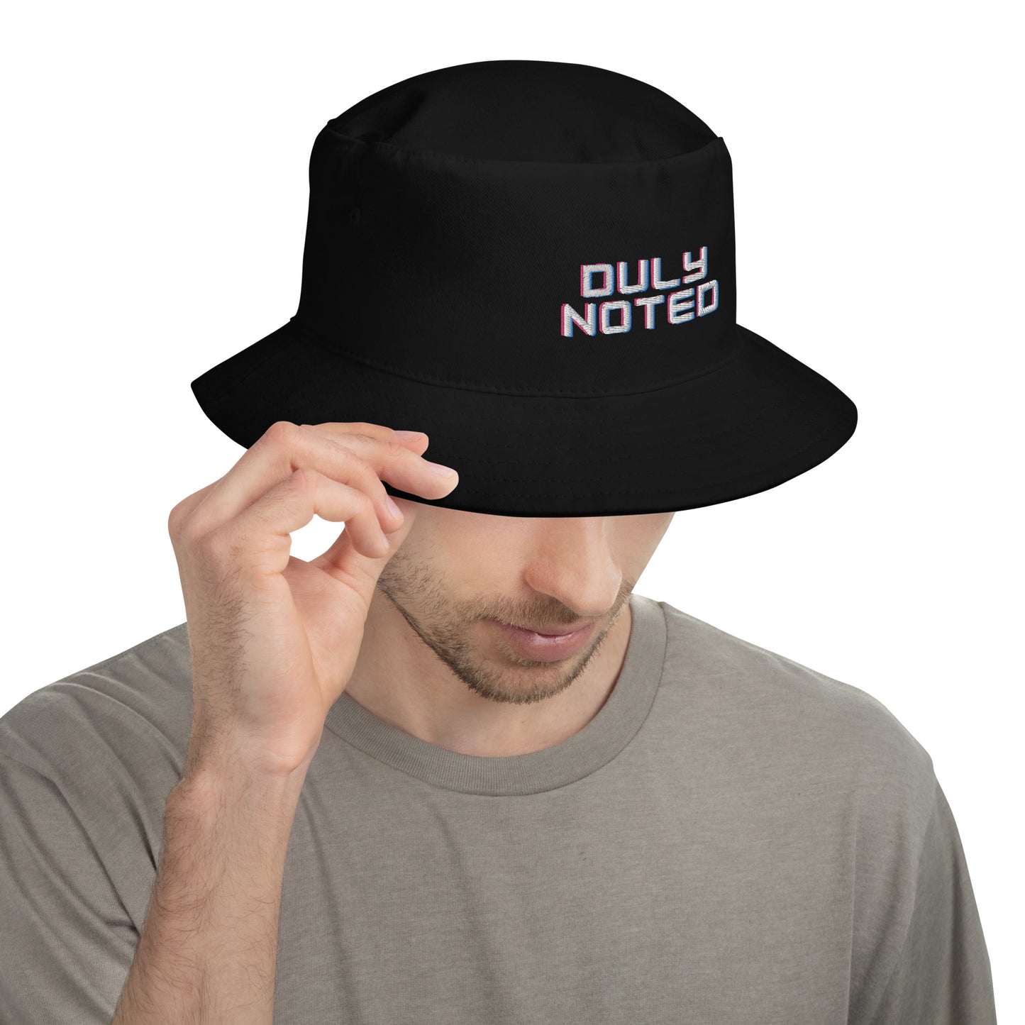 Embroidered Bucket Hat - "Duly Noted"