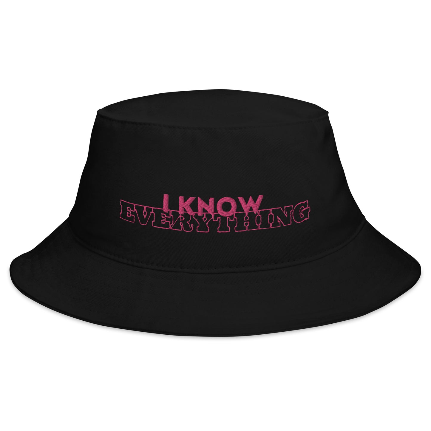 Embroidered Bucket Hat - "I Know Everything"