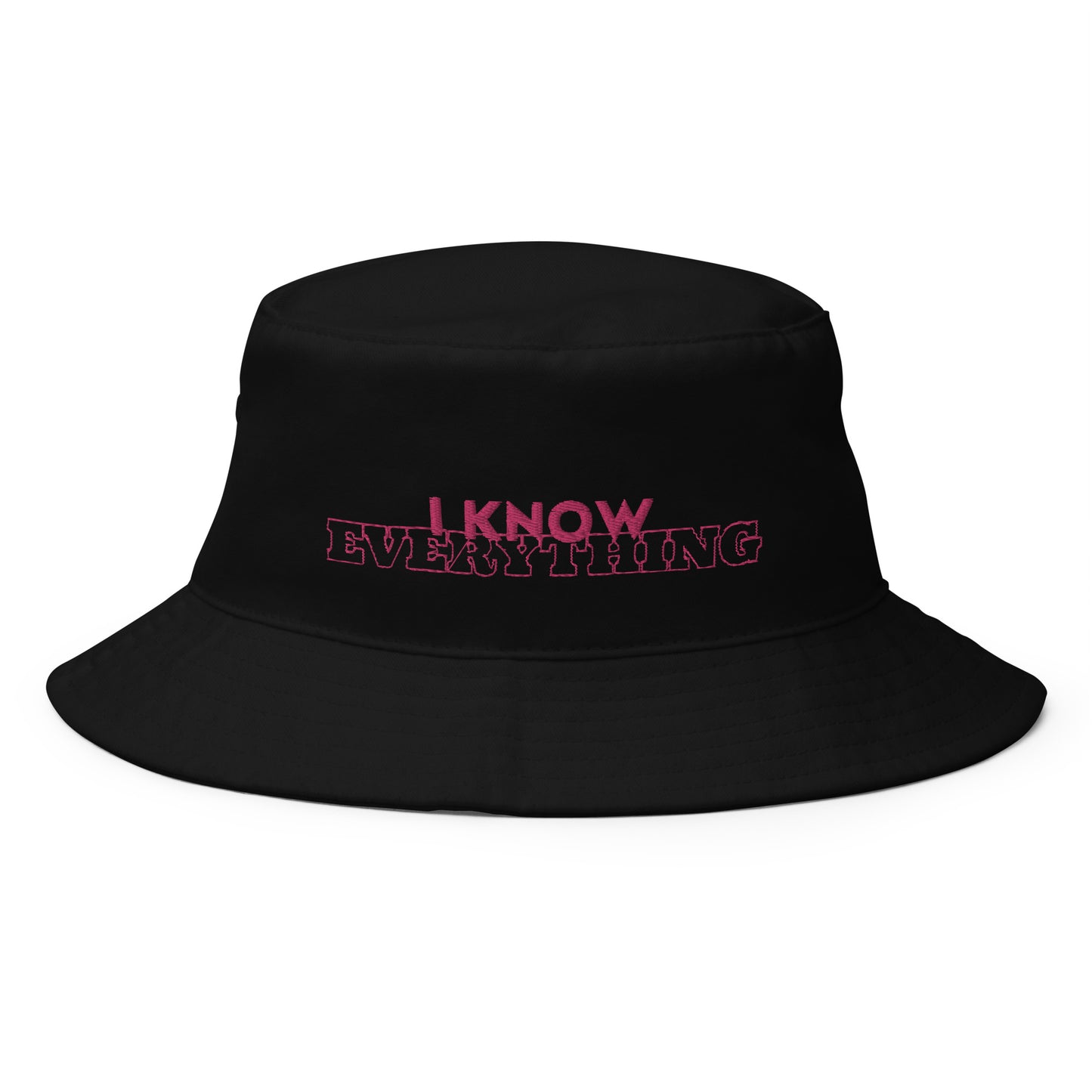 Embroidered Bucket Hat - "I Know Everything"