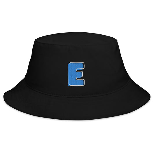 Embroidered Bucket Hat - Letter Initial "E"