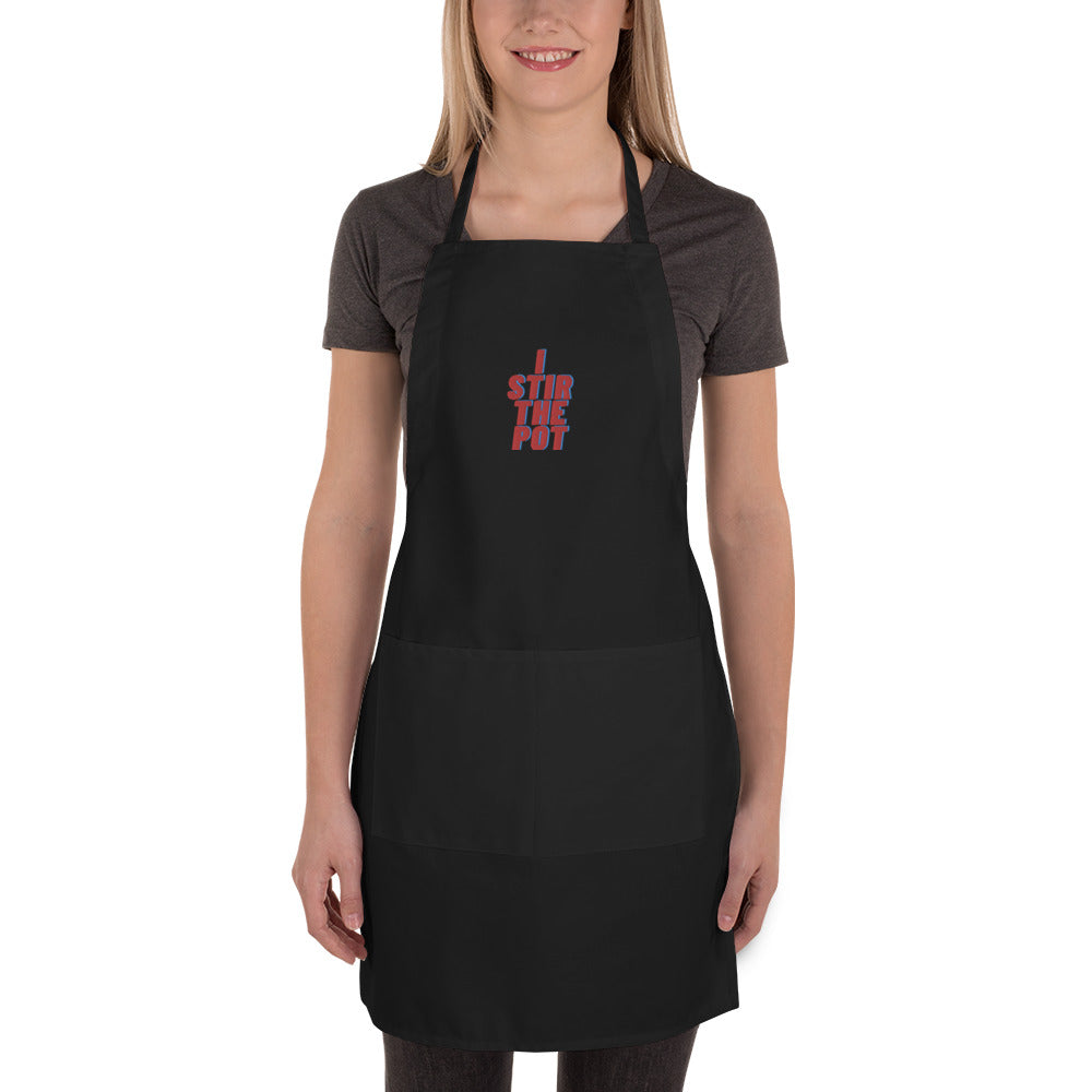 Embroidered Apron - I Stir The Pot