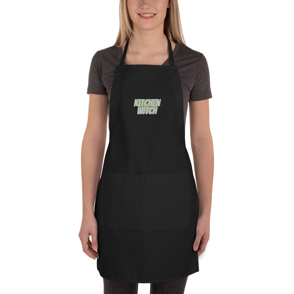 Embroidered Apron - Kitchen Witch