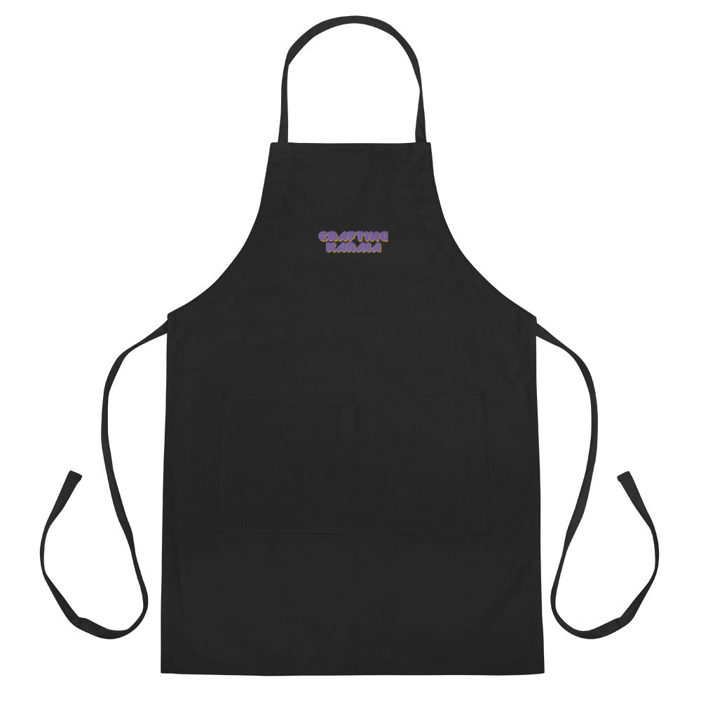 Embroidered Apron - "Crafting Karma"