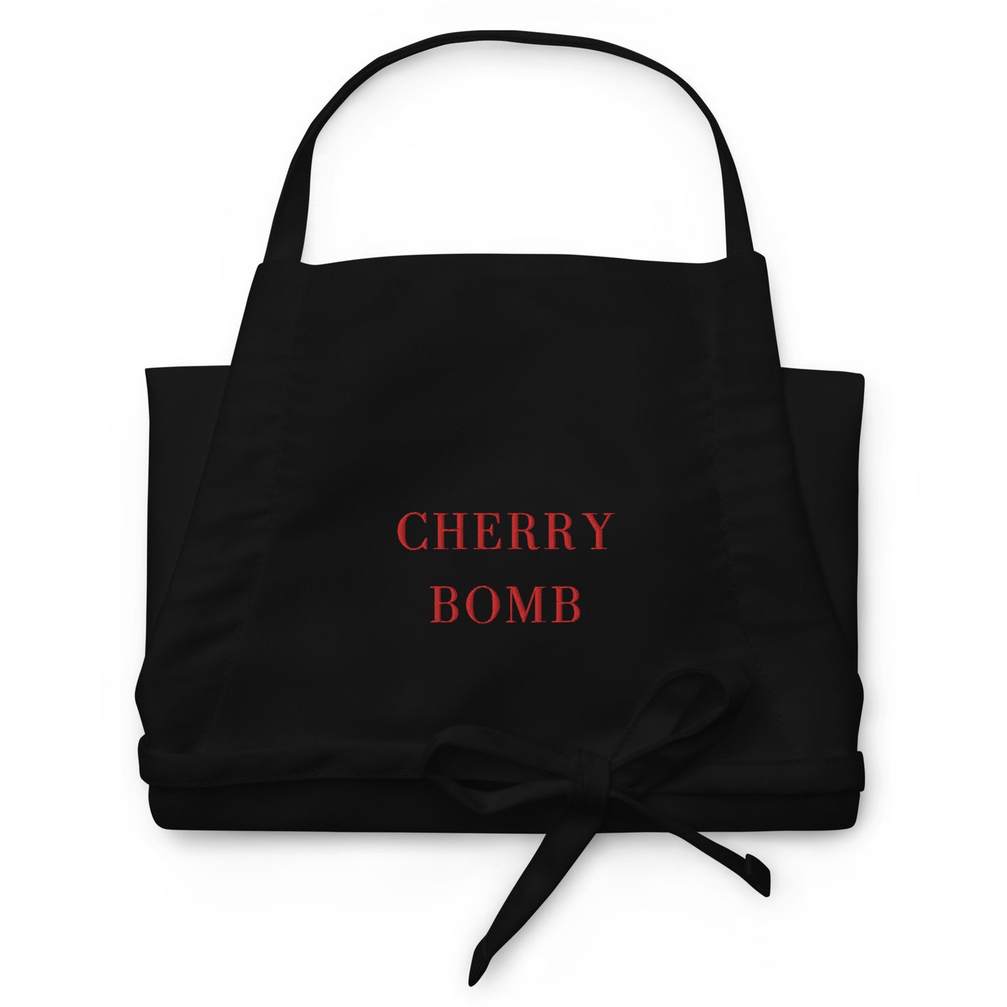 Embroidered Apron - "Cherry Bomb"