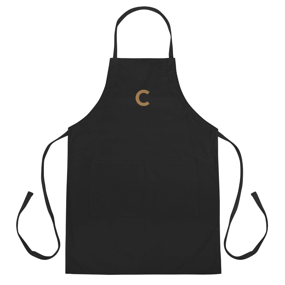 Embroidered Apron - Letter Initial "C"