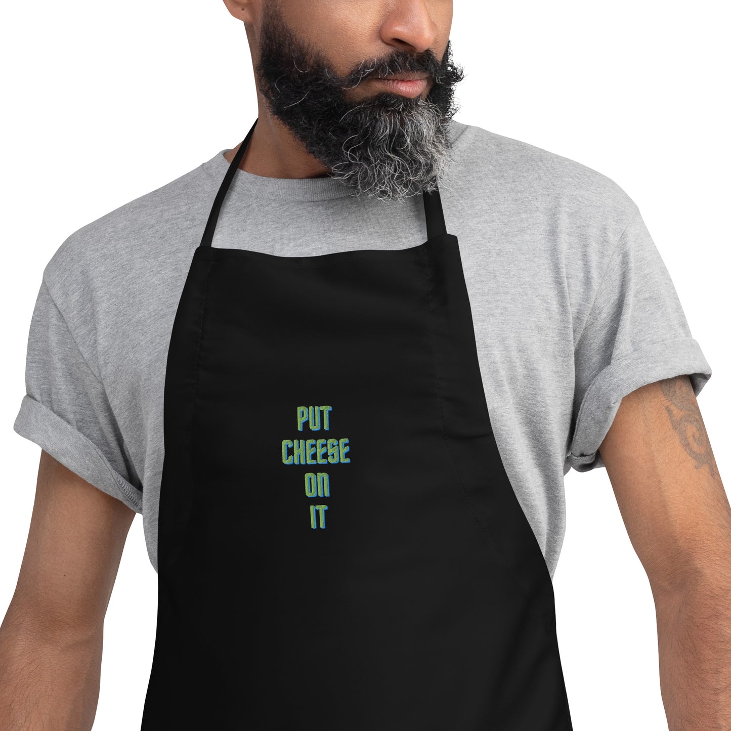 Embroidered Apron - Put Cheese On It