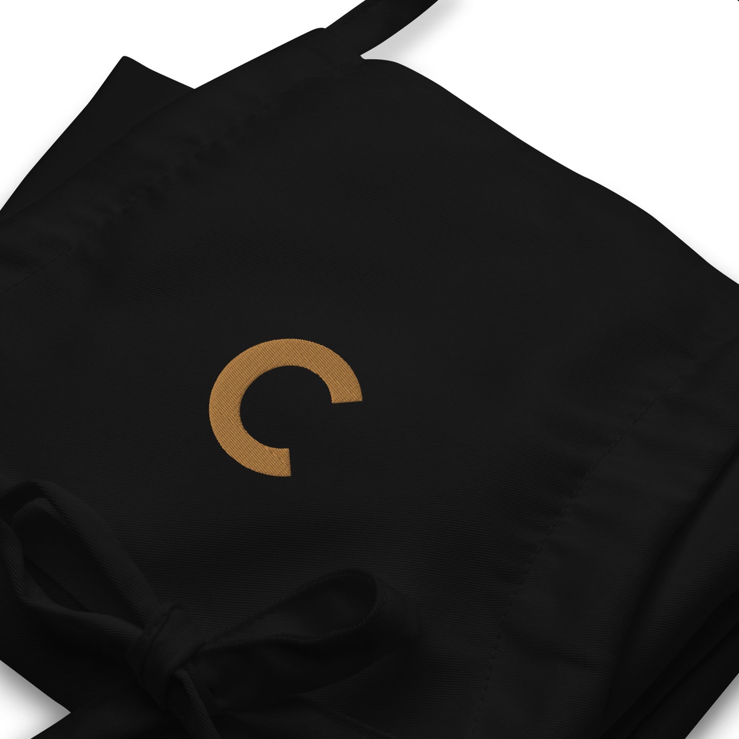 Embroidered Apron - Letter Initial "C"