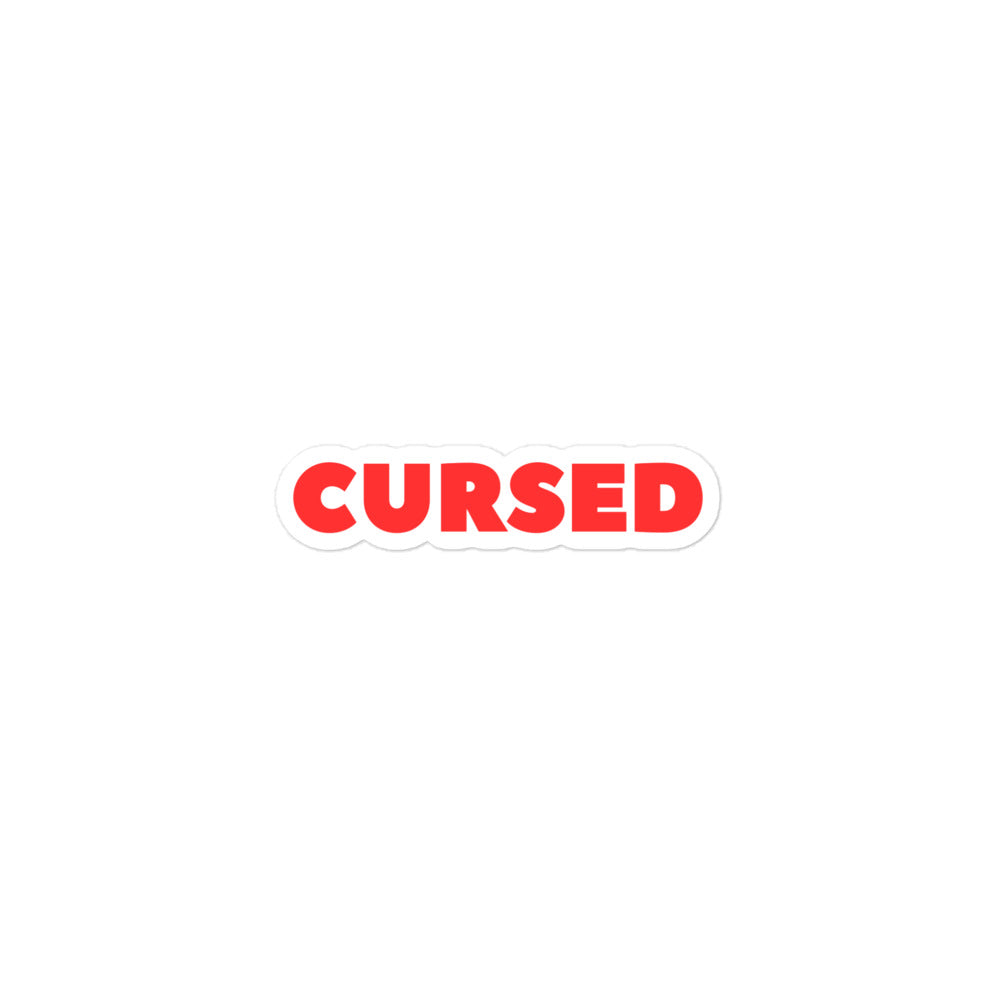 Vinyl Sticker - "Cursed" in 3 Sizes