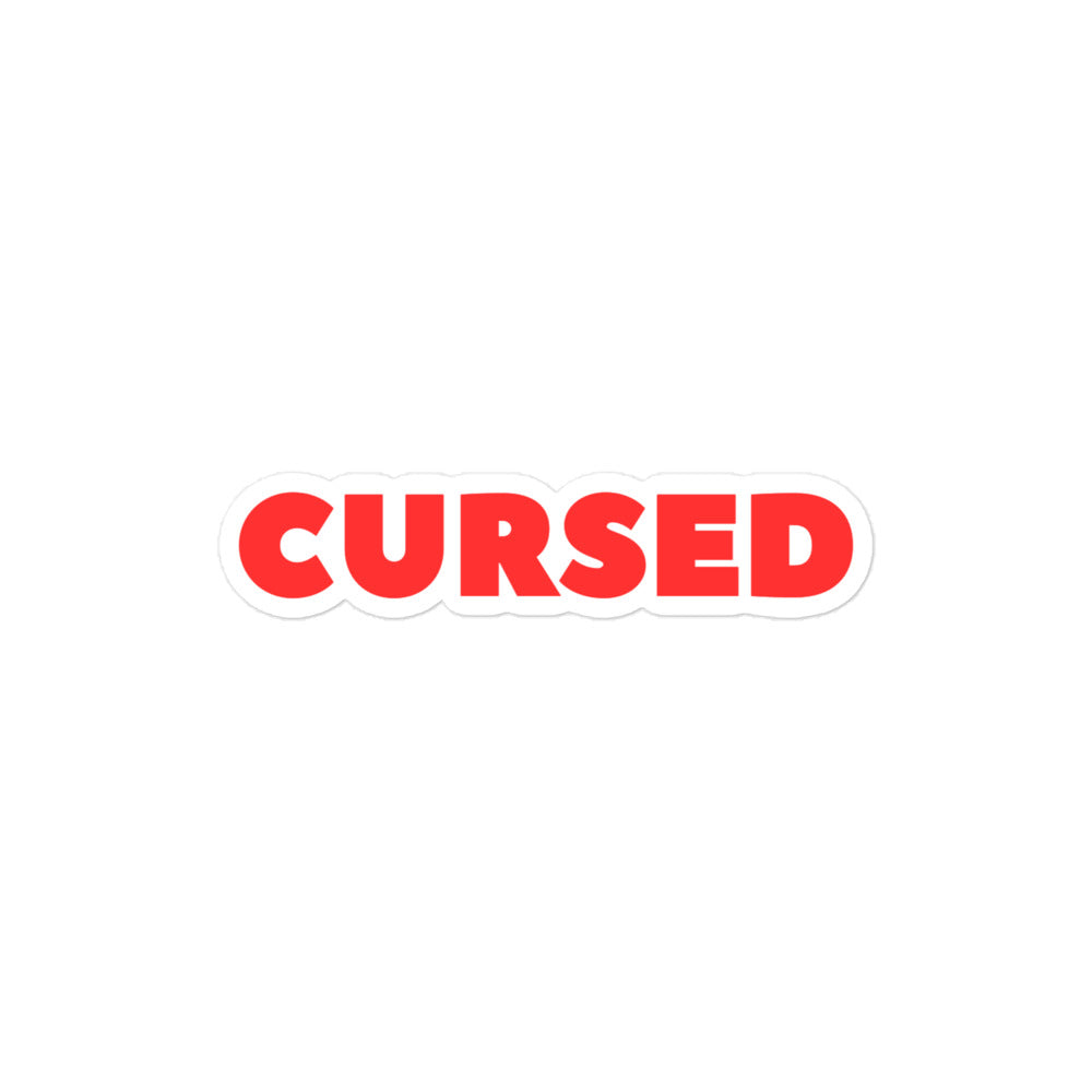 Vinyl Sticker - "Cursed" in 3 Sizes