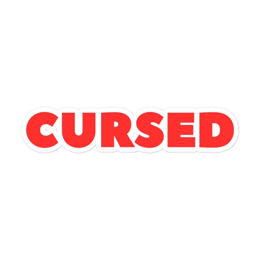 Vinyl Sticker - "Cursed" in 3 Sizes