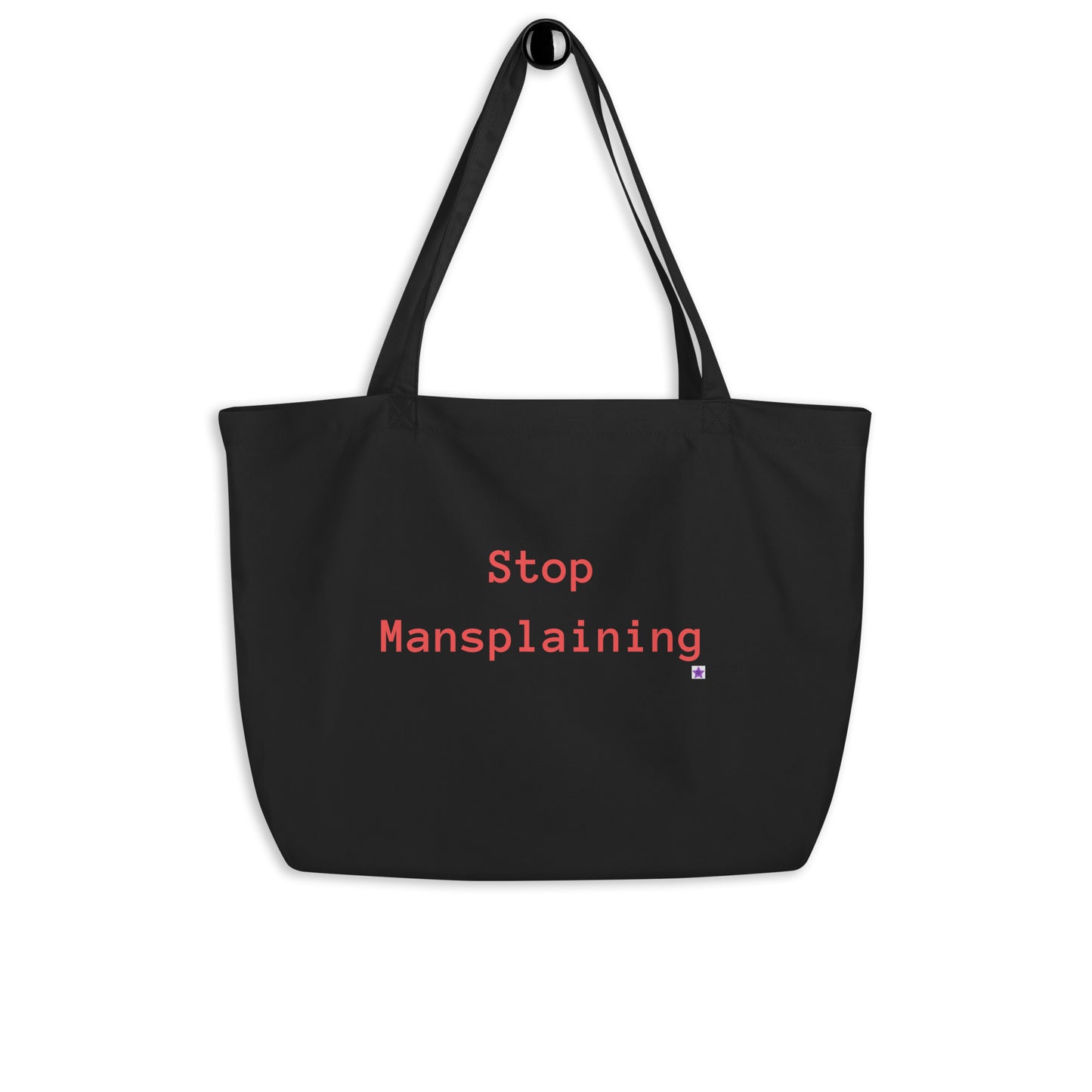 Large Eco tote bag - Stop Mansplaining