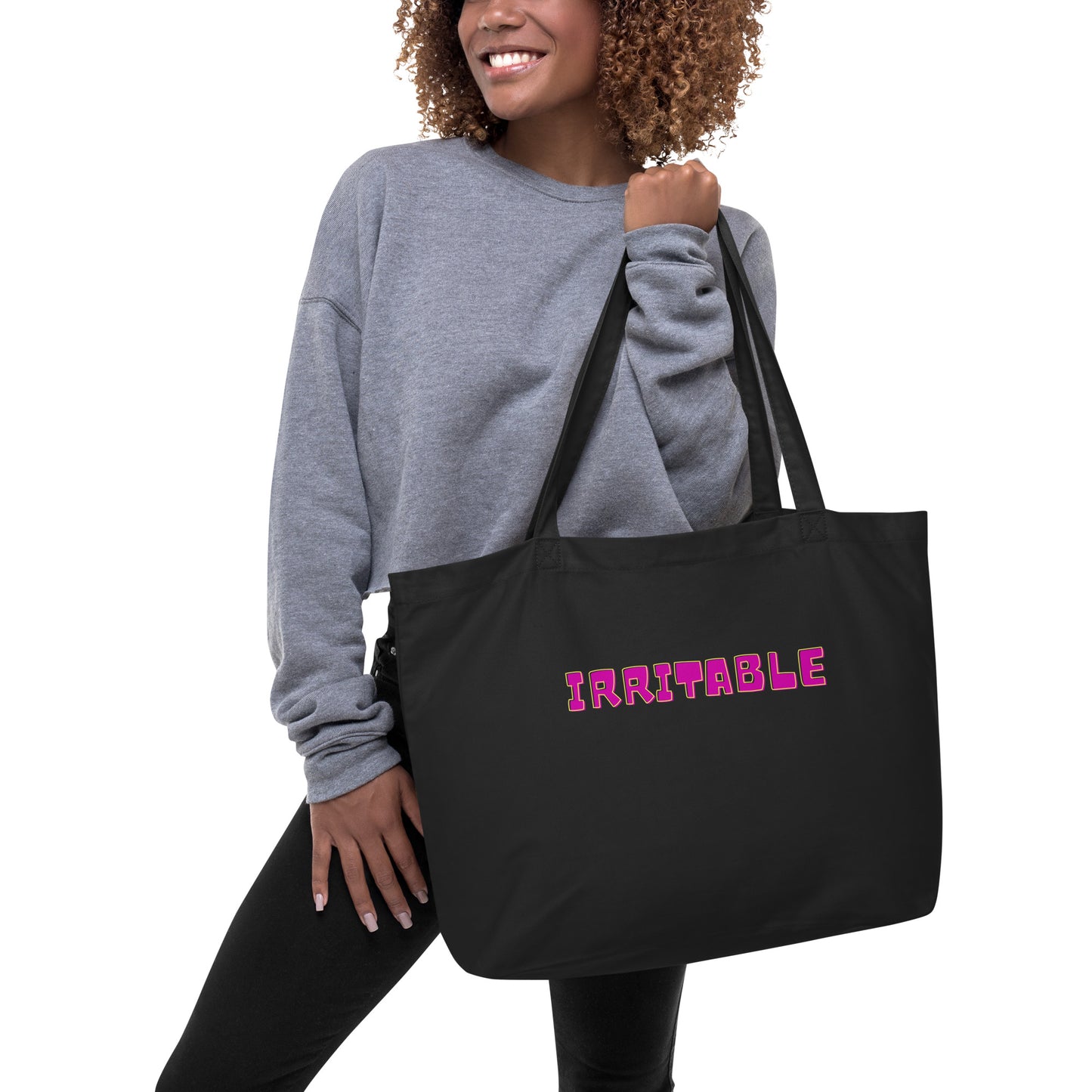 Large Eco Tote Bag - "Irritable"