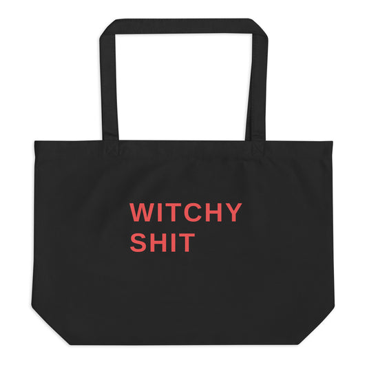 Large Eco Tote Bag - "Witchy Shit"