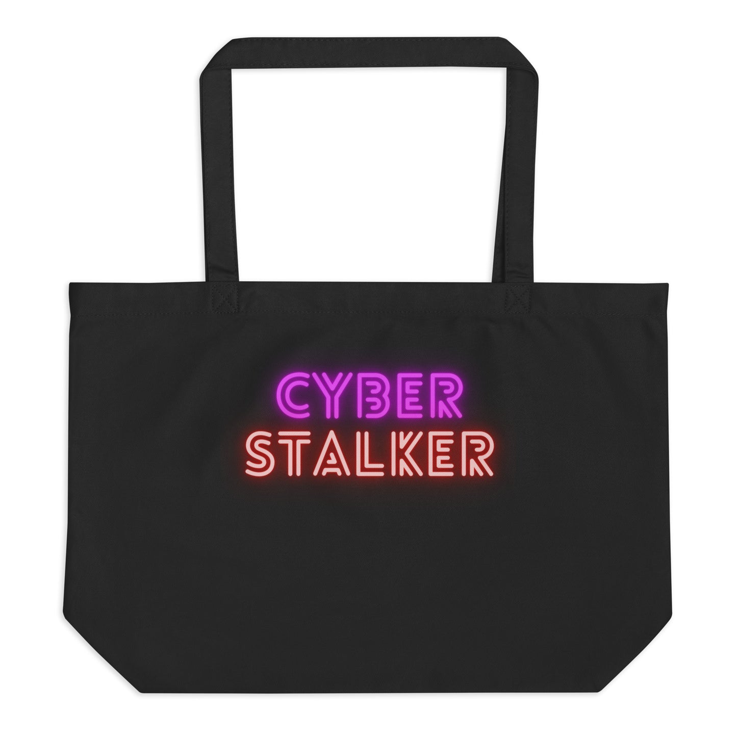 Large Eco Tote Bag - "Cyber Stalker"