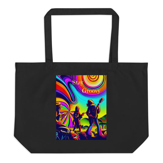 Stay Groovy - Large Eco Tote Bag