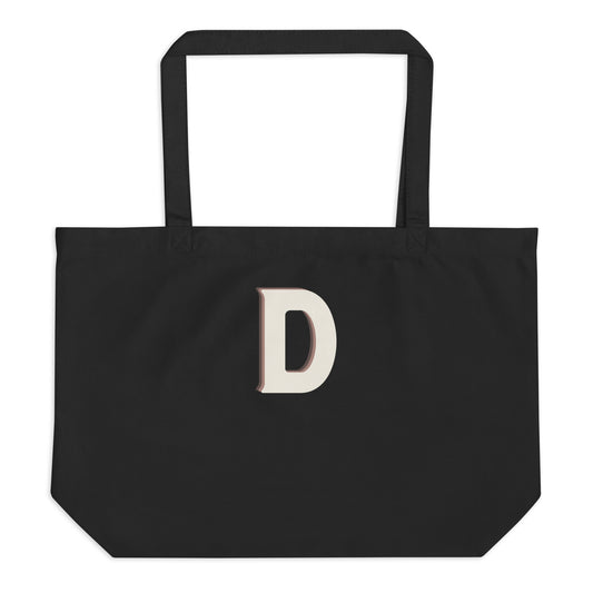 Letter Initial "D" - Large Eco Tote Bag