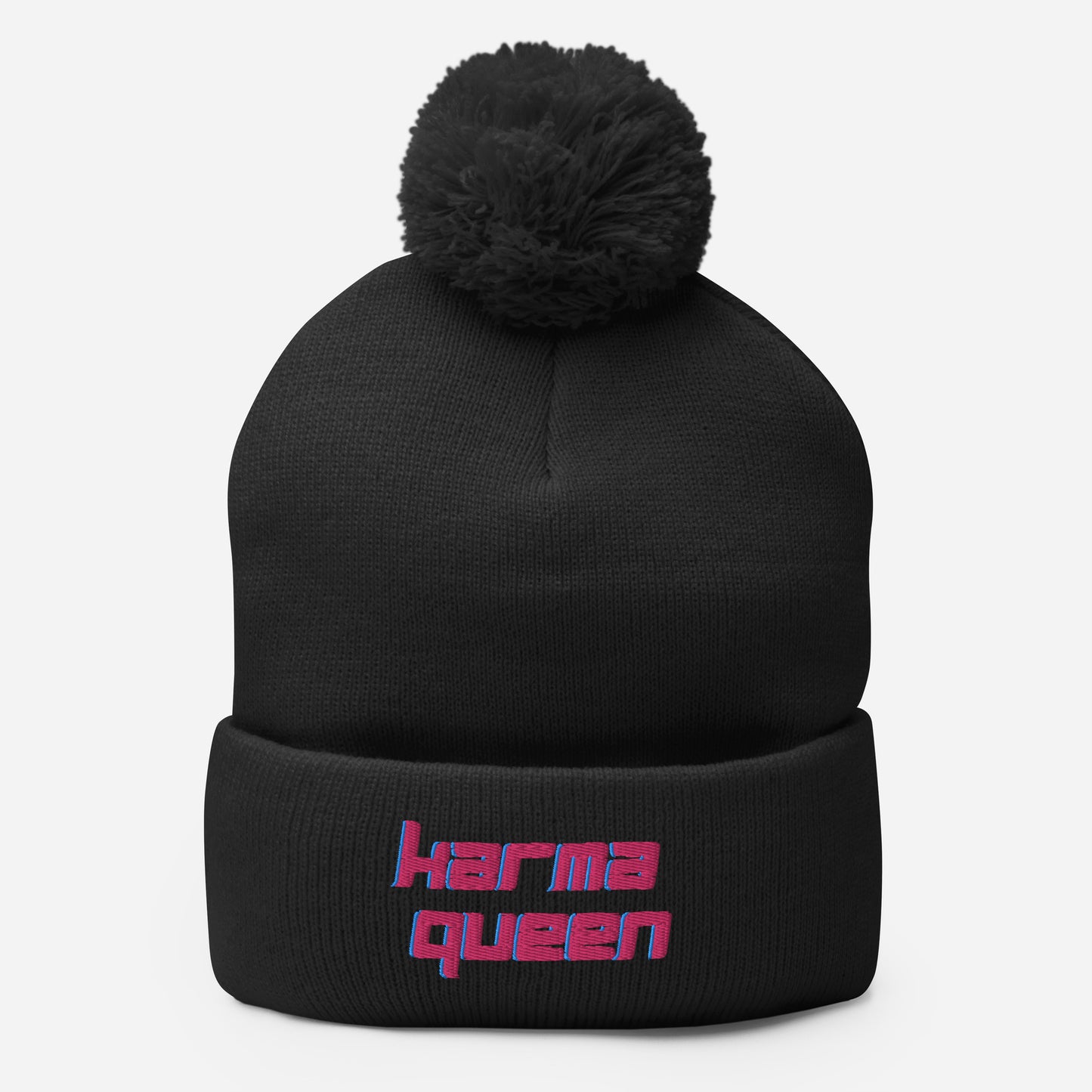 Pom Pom Beanie - "Karma Queen"