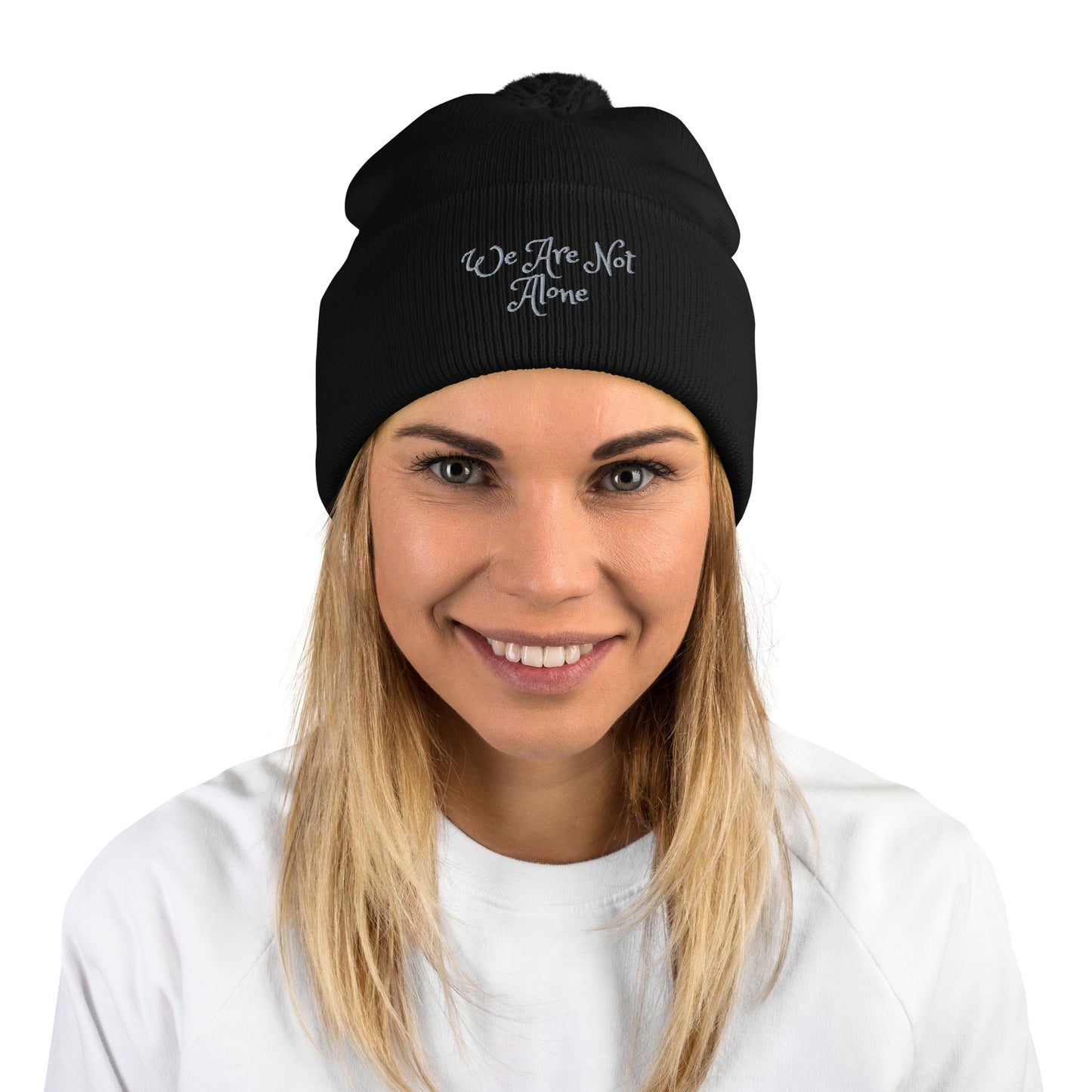 Pom Pom Beanie - "We Are Not Alone"