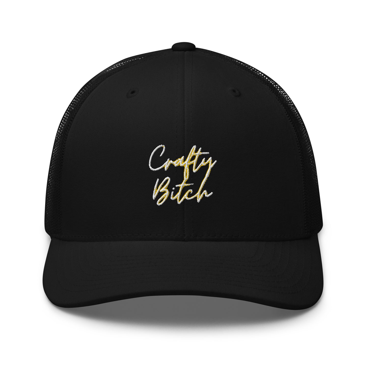 Embroidered Retro Style Trucker Cap - "Crafty Bitch"