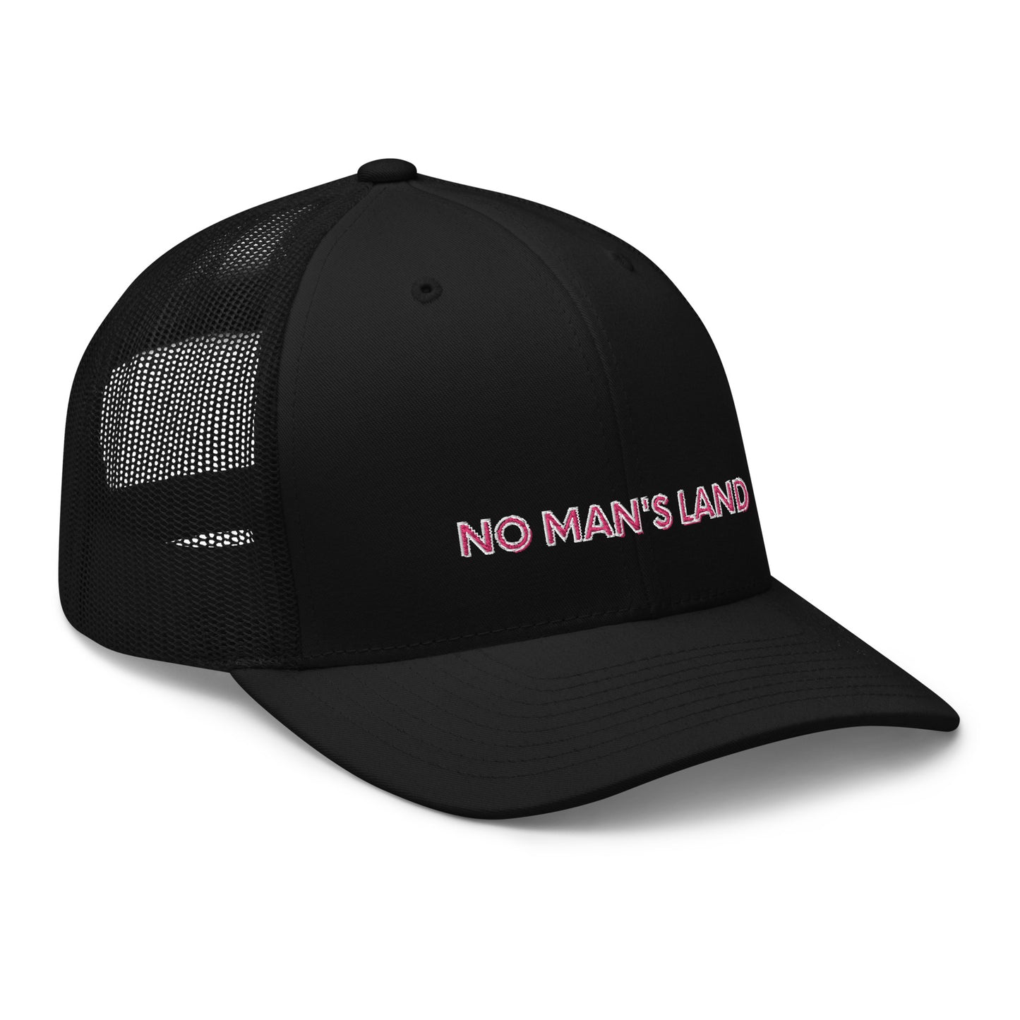 Embroidered Retro Style Trucker Cap - "No Man's Land"